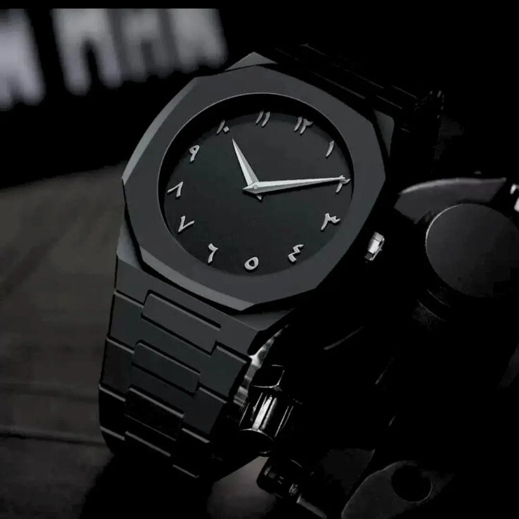 Arabic Aura Black Dial Watch - GET THEN PAY